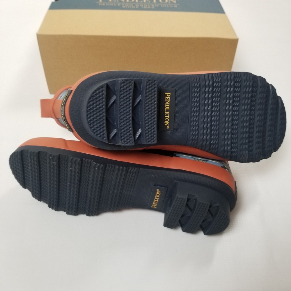 Pendleton Sierra Ridge Chelsea Rubber Rain Boots Waterproof Navy Size 8 NIB - Picture 10 of 11